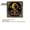 Halloween Wooden Tabletop Ornaments Framed Decor Sign, Happy Trick or Treat Printed Picture Frame, Small Entryway Displays Witch Castle Owl