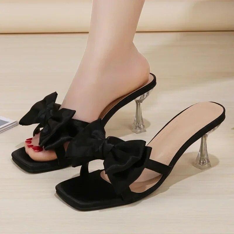 Dámské pantofle na vysokém podpatku Sexy sandály na jehlovém podpatku