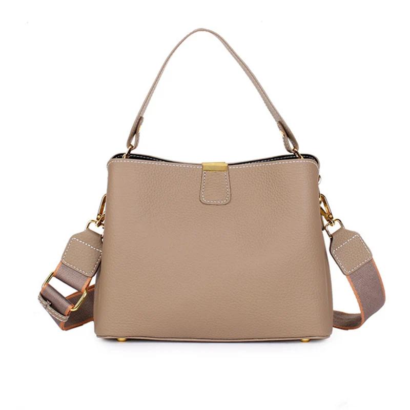 

Women S Genuine Leather Bag Female New Luxury Bucket Handbag Lady Fashion Casual Shoulder Bag Crossbody Messenger For Girls Quality