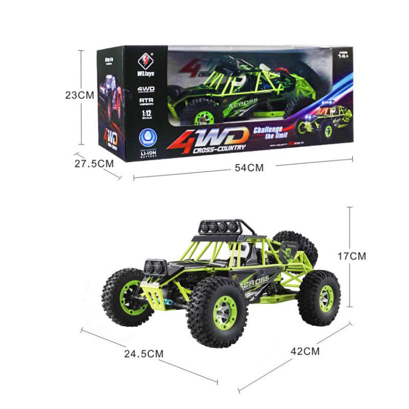 WLtoys 1/12 RC Car 4WD High Speed Off-Road Crawler Truck 50KM/H Racing Vehicle Remote Control Rock Climbing Buggy Toy 12428