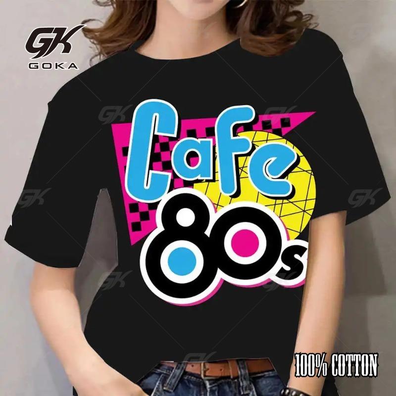 

Love 80 Printed T-shirt Women s Summer Oneck Short Sleeve Oversized Top Casual T-shirt Loose Casual Fashion Street Wear Harajaku S