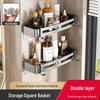 Gunmetal Punch-Free Space Aluminum Corner Bathroom Shelf