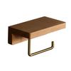 Homeglen Solid Wood Adhesive Toilet Paper Holder with Shelf