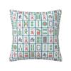 Mahjong Tile Pattern Cushion Cover X Cm Polyester Velvet Throw Pillow Case For Sofa Car Seat Decoration Bedding Pillowcase
