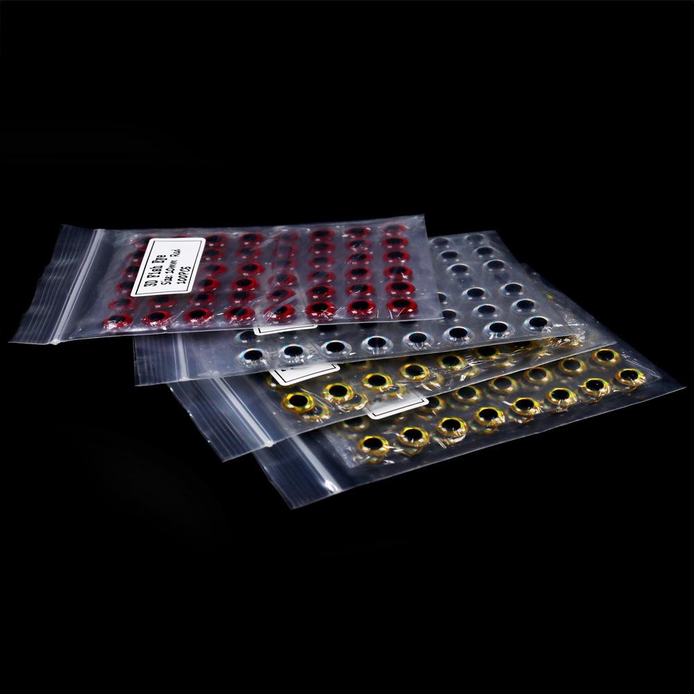 100 szt. Naklejki na oczy Bionicznej Ryby 3D do Akcesoriów Wędkarskich