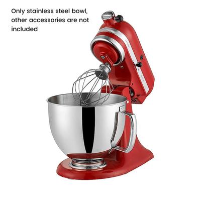 Kitchenaid Classic&Artisan Serisi 4.5QT/5QT Mikser 304 Hazne Paslanmaz Çelik Mikser Haznesi Bulaşık Makinesinde Yıkanabilir