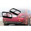 NEW-For CLS W218 2012-2017 Stainless Steel Black Exhaust Pipe Tube Cover Stickers Car Accessories