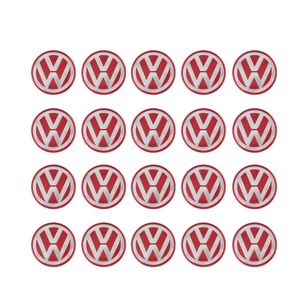 FD01-5/10/20PCS 14MM Car Key Shell Remote Control Logo Key Sticker for Volkswagen GTI Polo Sharan Golf Scirocco Touran Tcross Tiguan