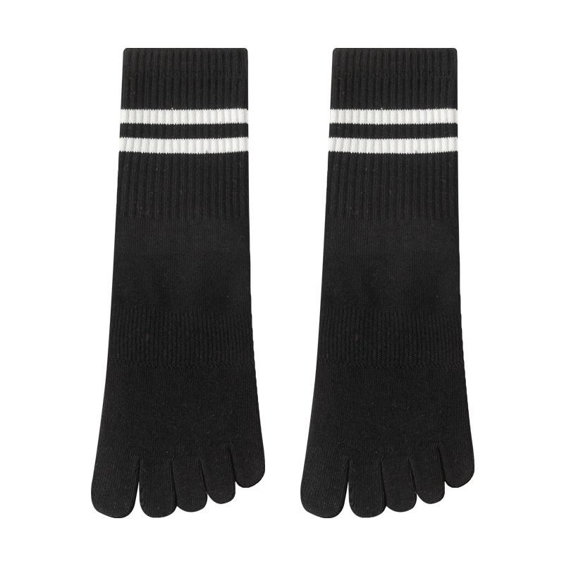 

Five Fingers Knee Socks Gradient Color PRA Autumn Yoga Socks 2337Z Black