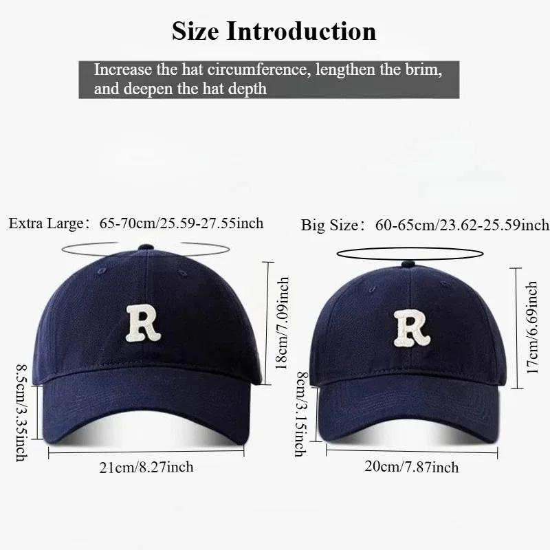 Super Large Size 70cm Big Head Baseball Caps for Men Cotton Outdoor Sport SnapBack Cap Dad Hats  Plus Size Deepen Trucker Cap