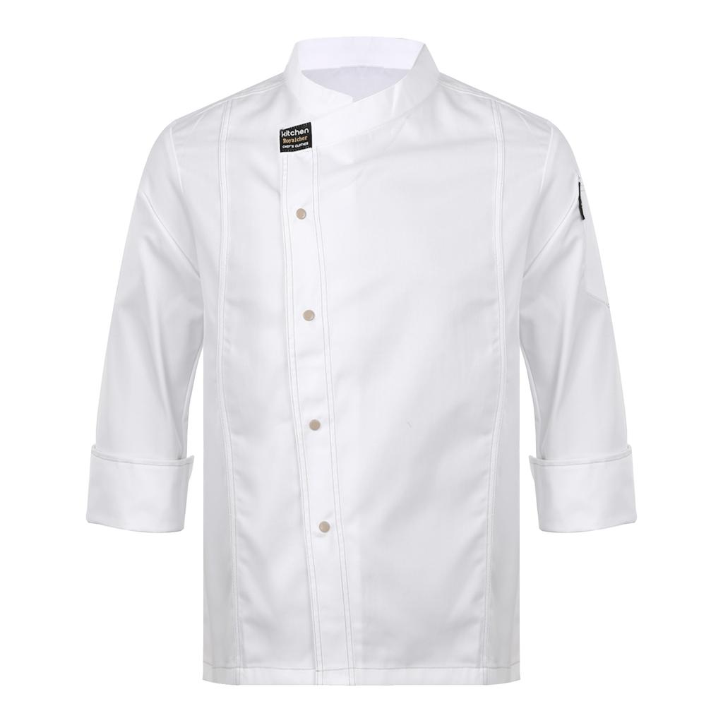 Chef Jacket for Unisex Hotel Kitchen Canteen Chef Coat Food Service Working Uniform for Men Women