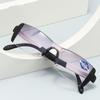 TR Rimless Anti-Blue Bifocal Óculos de Leitura Homens Mulheres Unissex Luz Dupla Moda Presbiopia Óculos