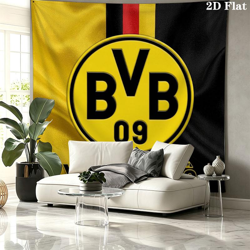 Borussia Custom Name Wall Tapestry Aesthetic Wall Hanging Printed Fabric Blanket Decorative Tapestries for Bedroom Living Room Home Decor