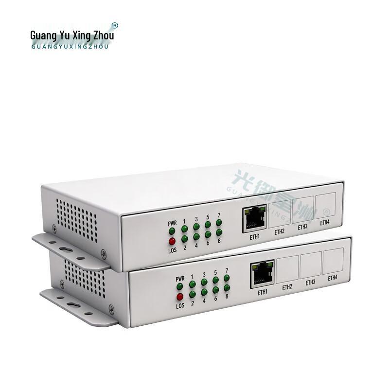 Guangyu Xingzhou 8-Channel Telephone + 1-Gigabit Ethernet Fiber Optic Multiplexer