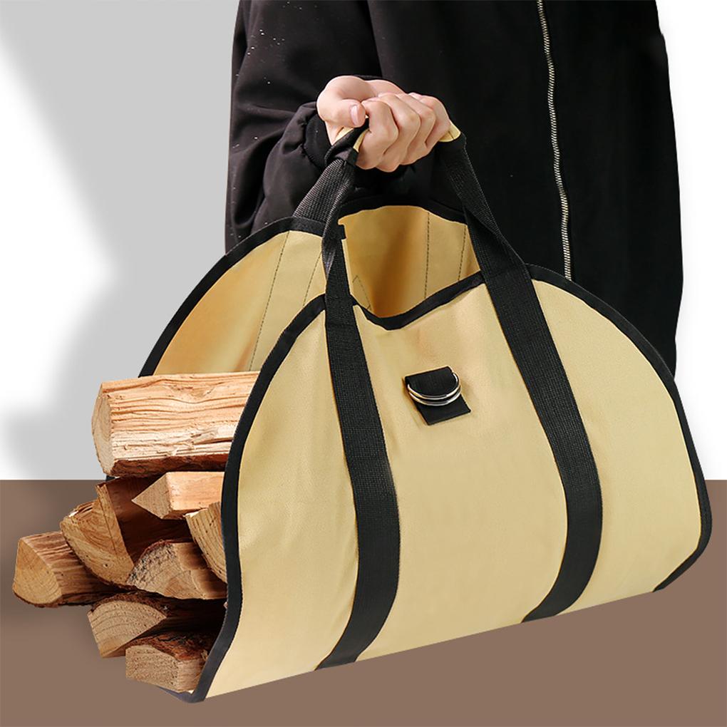 OxfordCloth Multifunctional Firewood Storage Bag For Keeping Clothes Clean Firewood Carrying Bag
