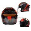 Unisex Smart LED Motorcycle Helmet with Long Battery Life, Suitable for All Seasons - Three-Quarter Design