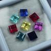 8 Pcs Natural Sapphire Mix Color CERTIFIED Gemstone Lot 5x5 MM Square