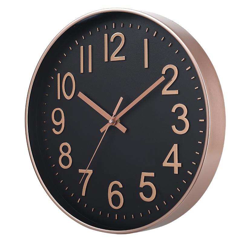 12 Inch 30CM Silent Wall Clock, Creative and Fashionable, Three-dimensional Digital Minimalist Clock for Home Living Room