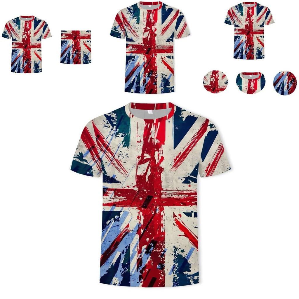 Classic Union Jack T-shirt For Men Women And Kids Casual And Simple Design