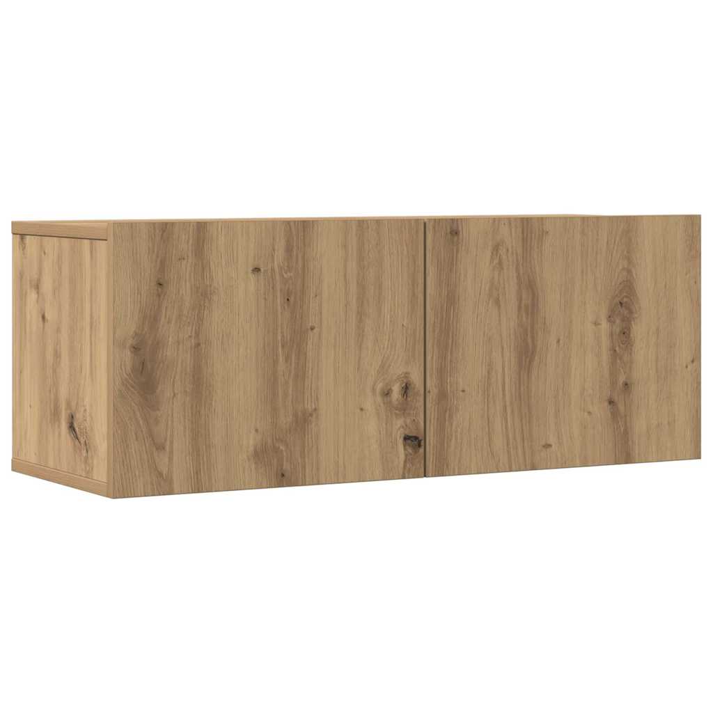 TV Wall Cabinets 2 pcs Artisan Oak 80 x 30 x 30 cm