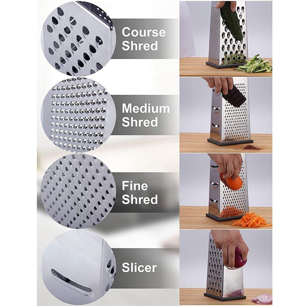 4-Sided Blades Manual Cheese Grater with Handle Kitchen Chopper Food Shredder Cooking Accessories