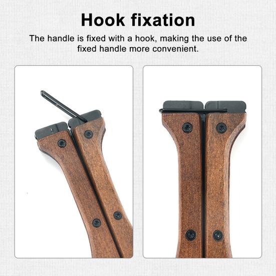 Folding Hand Saw with Wooden Handle Sharp Blade Double-Sided Teeth Portable Lightweight
