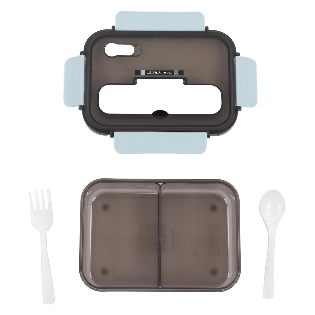 2 Compartments Bento Boxes 1100ml Large Capacity Bento Lunch Box for Student Workers Home School