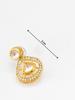 Gold-Plated White Stone-Studded & Beaded Handcrafted Mangalsutra Set
