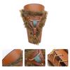 Medieval Wristband Men Cosplay Furred Arm Guard Gauntlet Bracer for Men Cosplay PU Arm Guard for Photoshoots and Stage