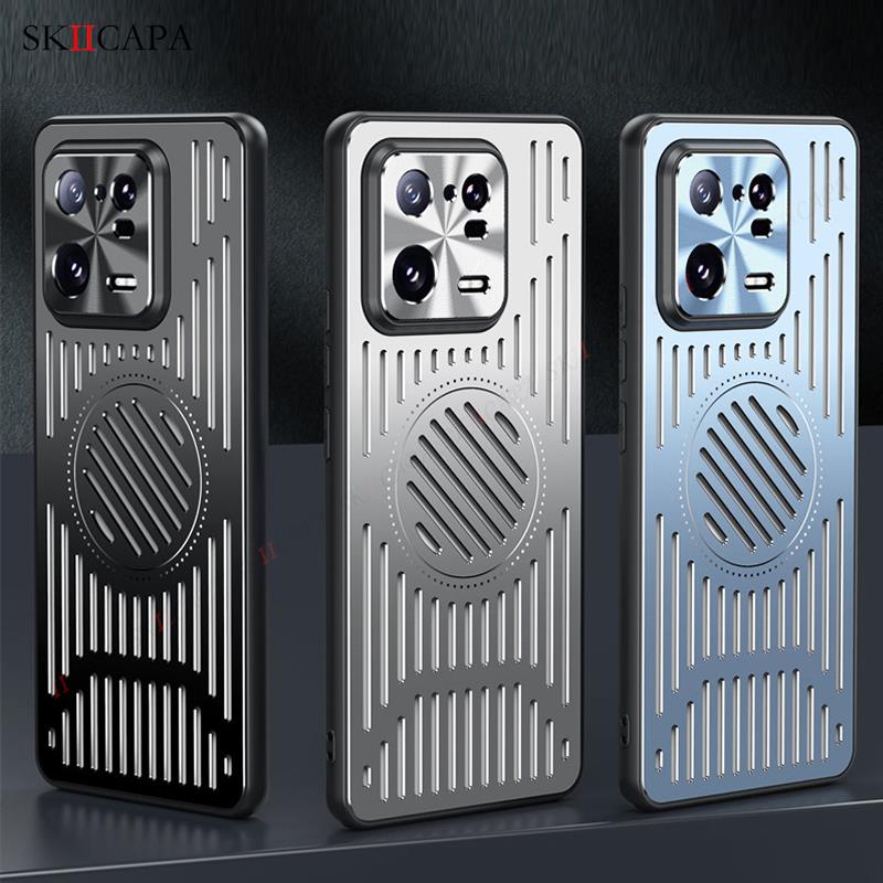 For Magsafe Magnetic Case For Xiaomi 13 Pro 12T Cooling Heat Dissipation Aluminium Alloy Cover For Redmi K60 Pro K60E K50 Ultra
