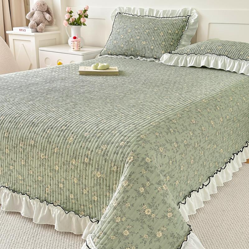 Bonenjoy Tagesdecke Gestepptes Bettlaken Einzel-/Doppelbettüberwurf Blumenmuster Matratzenschoner Weiche Laken cubrecama (Kein Kissenbezug)