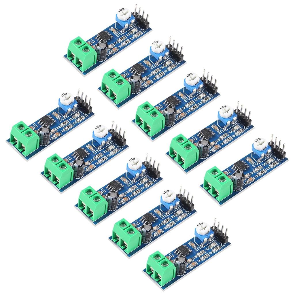 10Pcs Audio Amplifier Module Mini LM386 Mono Power AMP Module 200 Times Gain Amplifier Board Mono Power Amplifier HiFi DIY
