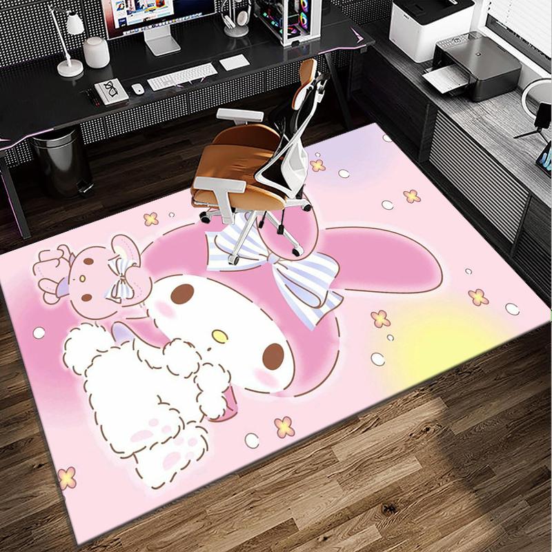 Hello Cat Fantasy World Office Rug Chair Mat, Game Carpet, Suitable for Front Door, Bedroom, Living Room, Desk, Holiday Gift