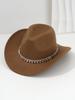 Men's and women's western cowboy hats rhombus swords tweed felt top hats birthday party hats jazz hats