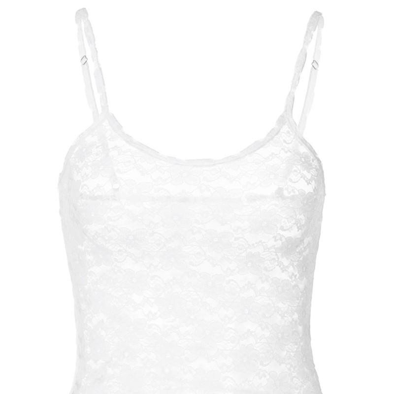 Sleeveless Sexy Lace Hollow Out Sheer Summer Sweet Crop Tops for Women Club Party Y2K Cami Tops Streetwear Clothes