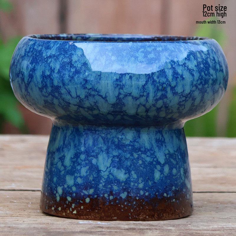 Large Handmade Coarse Ceramic Pot for Succulents and Greenery