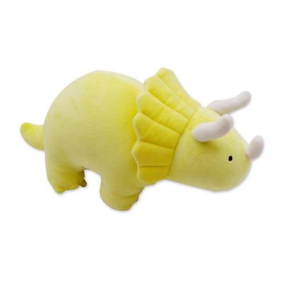 Dino Lab Soft Mochi Dinosaur Toy Baby Triceratops, Yellow, 20cm, Popular Toys for Korean Children