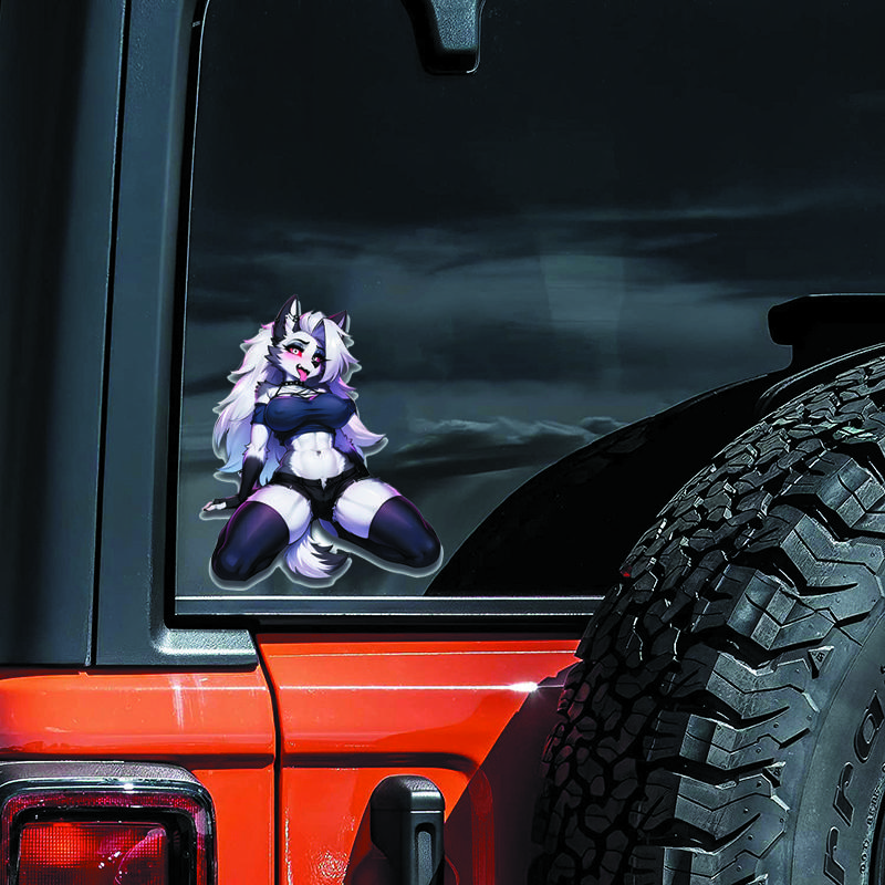 DS32 # 12,5x15cm Autocolant autocolant cu vulpe drăguță - Decal din vinil rezistent la zgârieturi pentru mașină, motocicletă, laptop - ușor de aplicat și îndepărtat