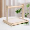 Creative Parrot Desktop Stand Interactive Wooden Parrot Stand  for Small Parrots