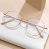 Unisex Fashion Glasses Women Trendy Round Anti Blue Light Eyeglasses Men Ultralight Computer Eyewear