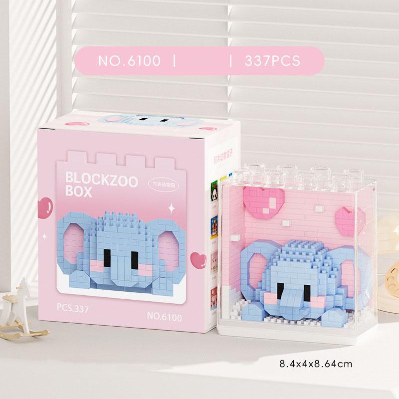 

Lovely Zoo Animals Micro Diamond Construction Block Pig Tiger Panda Capybara Raccoon Penguin Koalas Fox Nanobricks Wall Blocks Toys