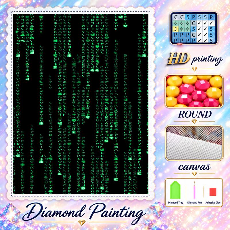 The Matrix Diamond Painting Kit 5D Full Drill DIY Diamond Mosaic Wall Art Home Decor