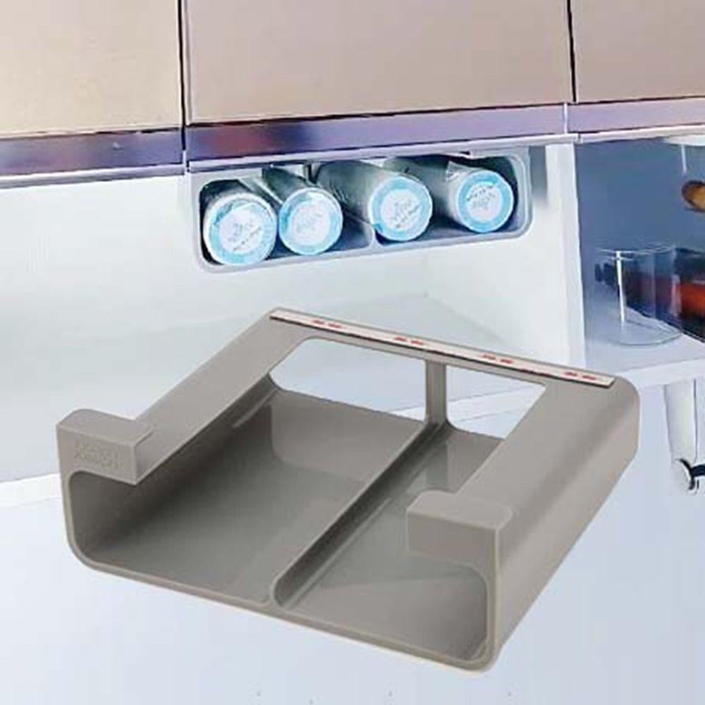 No-Punch Tinfoil Organizer Plastic Hanging Cabinet Storage Shelf Cling Film Organizer  Kitchen