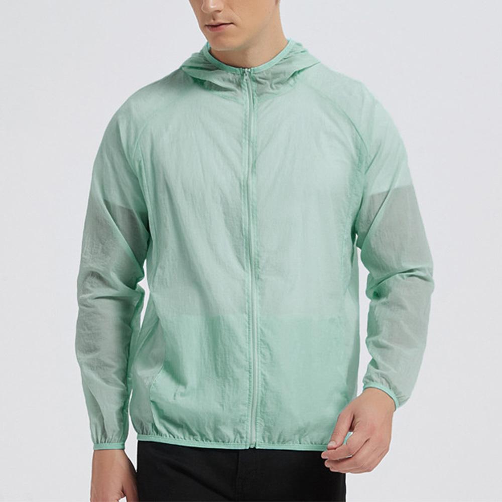 Summer Men's Ice Silk Sun Protection Clothing Lightweight Breathable Outdoor Anti-ultraviolet Skin Coat Jacket
