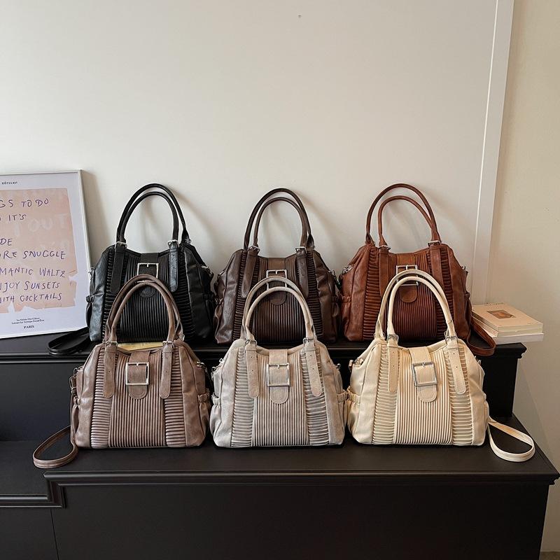 Large-capacity Portable Shopping Bag Tote Bag Retro Mom Bag Shoulder Bag