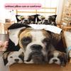 Black Boxer Pattern Bedding Home Decoration Birthday Gift (1 * Duvet Cover + 2 * Pillowcase, Without Core)