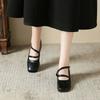 Women High Heels Marie Janes Square Toe Shoes 2025 Brand Trend New Elegant Lolita Chunky Pumps Shoes Fad Dress Zapatillas Mujer