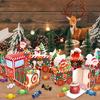 Für Feiertag Weihnachten Adventskalender Box mit Zug-Thema für Süßigkeiten und Verpackung 24 Fächer Einfache Montage