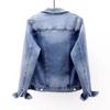 Danmo Women Short Denim Jackets Vintage Long Sleeve Jeans Outwear Casual Female Coat Spring Autumn