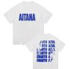 Singer Aitana Cuarto Azul 2026 Tour Printed T-Shirt Unisex Hip-Hop Fan Merch Short Sleeve Cotton T-Shirt Women and Men T-Shirt